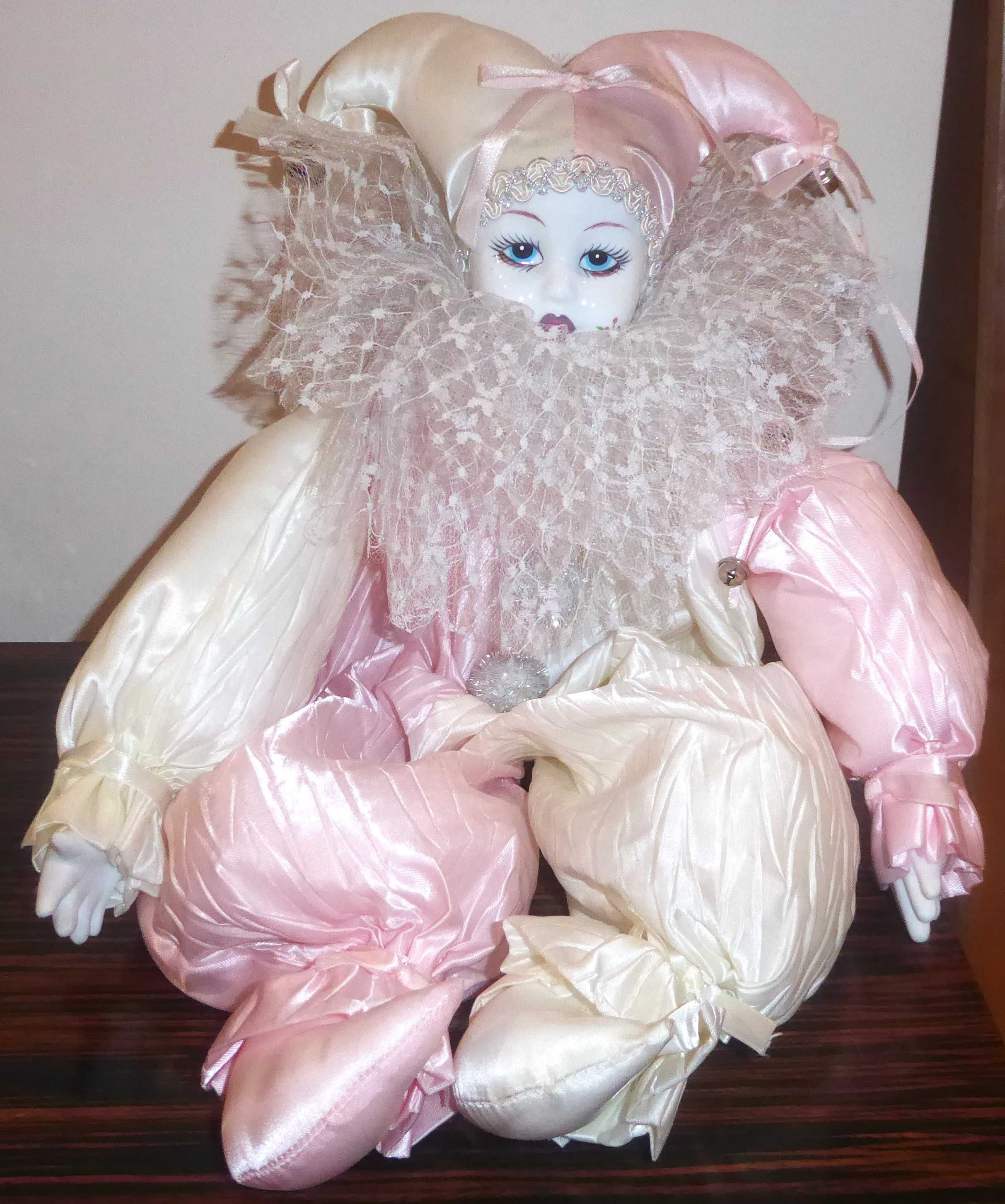 Boneco porcelana tipo "Pierrot"  - 50 cm