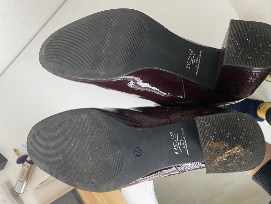 Ботильйони шкіряні M&S collection бордо