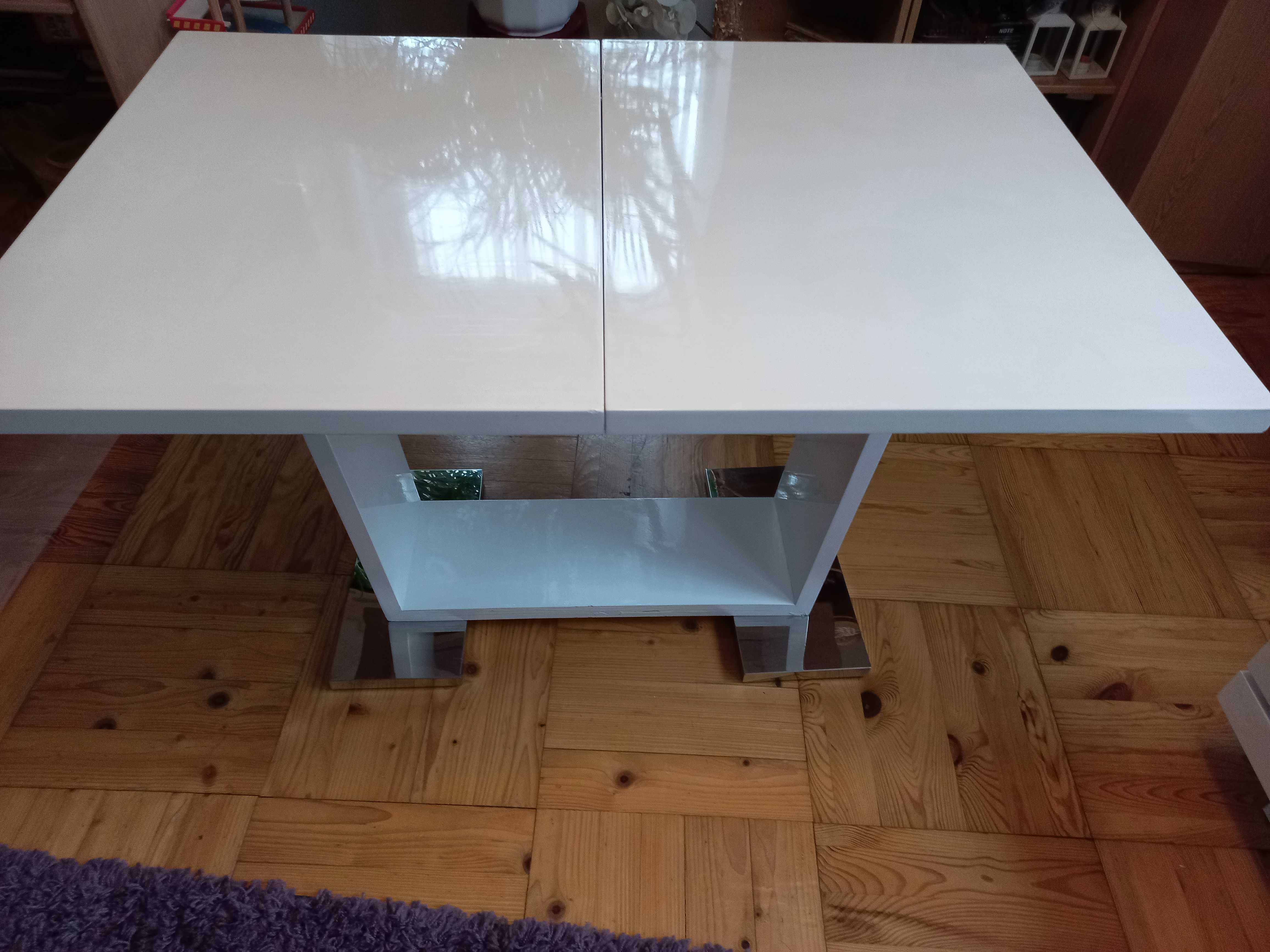 Biały stół rozkładany 120x80cm