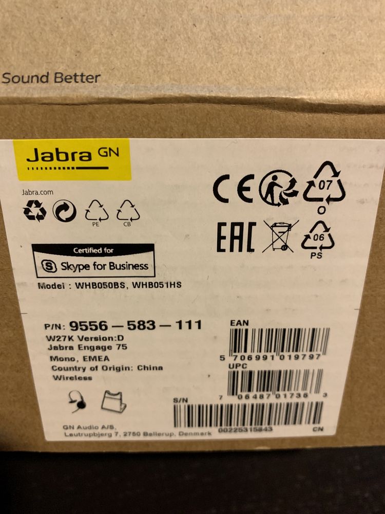 Auscultadores Jabra Engage 75 Stereo Bluetooth