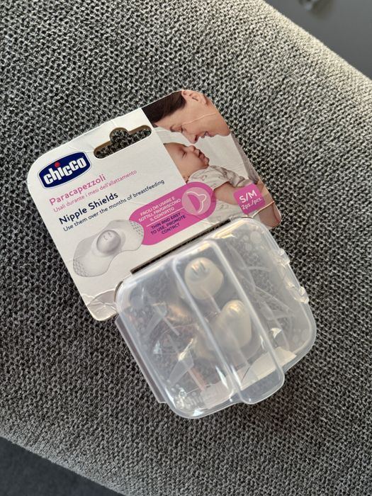 Chicco Osłonki na Sutki nipple shields S/M do karmienia piersią
