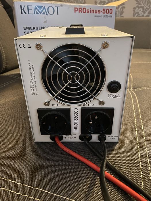 Інвертор ДБЖ Kemot 500Вт + акумулятор Rebel 12 В / 100 Ач