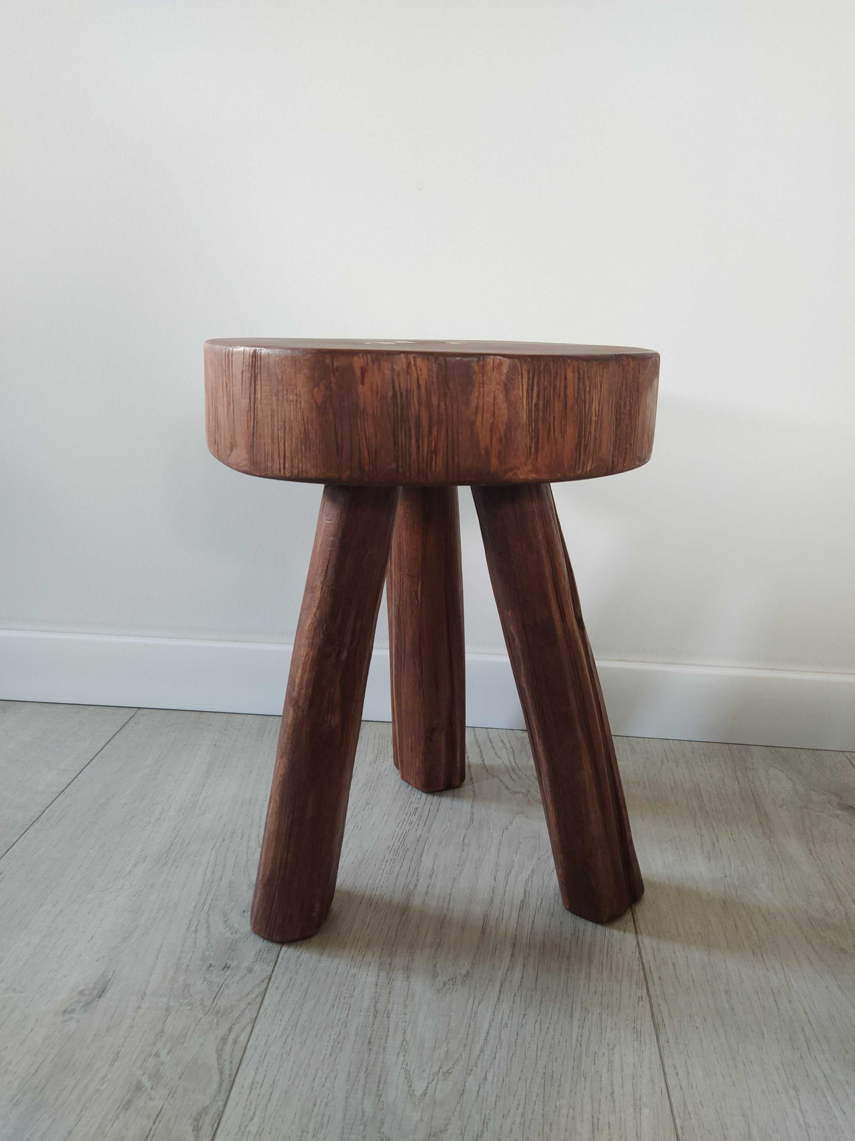 Stołek stolik taboret drewniany 100% handmade