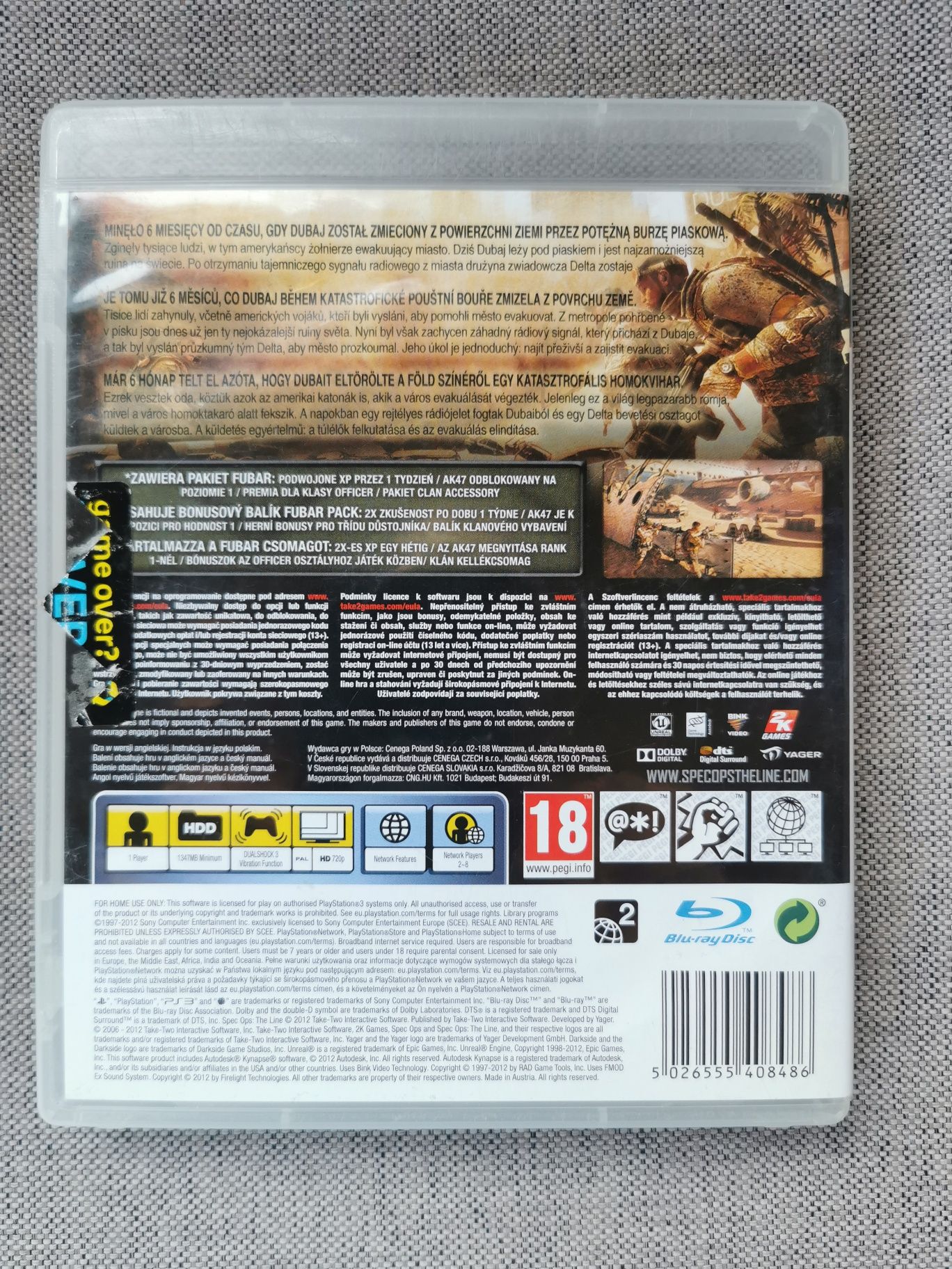 Spec Ops The Line PlayStation 3 PS3
