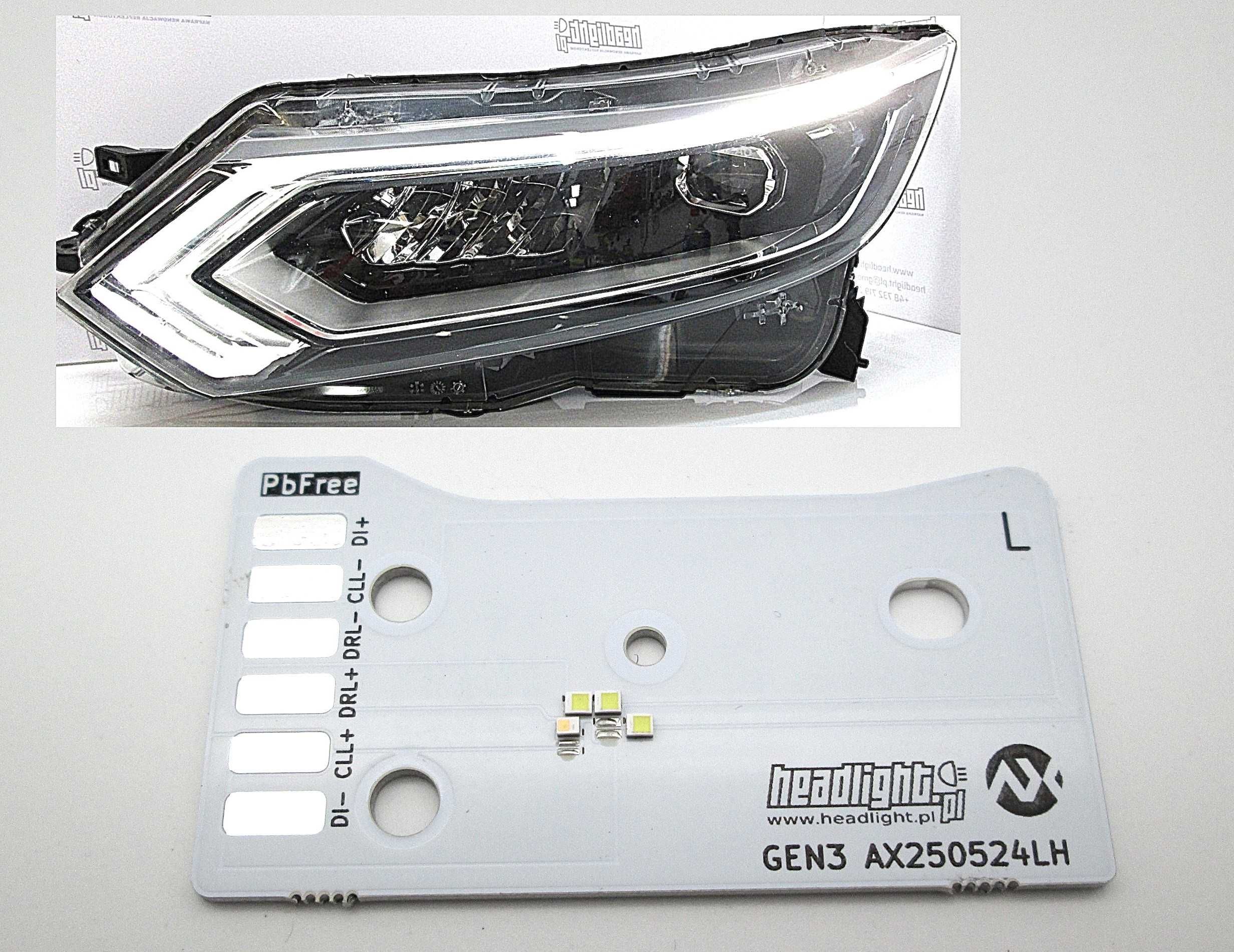 Nissan Qashqai II Naprawa LED DRL J11 2 lift Full Led światła dzienne