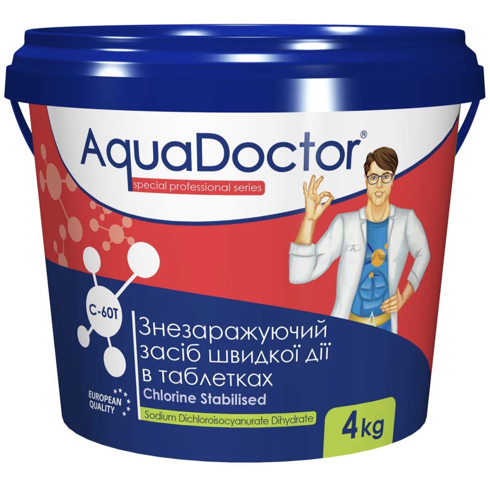 Хлор для басейну швидкої дії AquaDoctor C-60 С-60Т