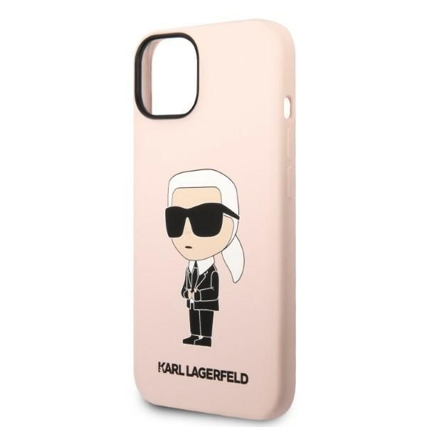 Pokrowiec Karl Lagerfeld iPhone 14+/15+ 6,7" Różowy Silicone Ikonik