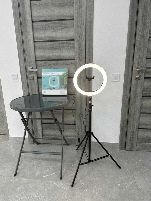 Кільцева LED ЛАМПА + великий ШТАТИВ на 2 метри! Працює без світла!