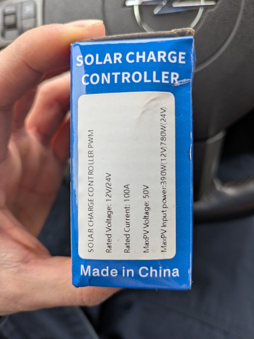 Controlador solar 100A 12/24v max 50v