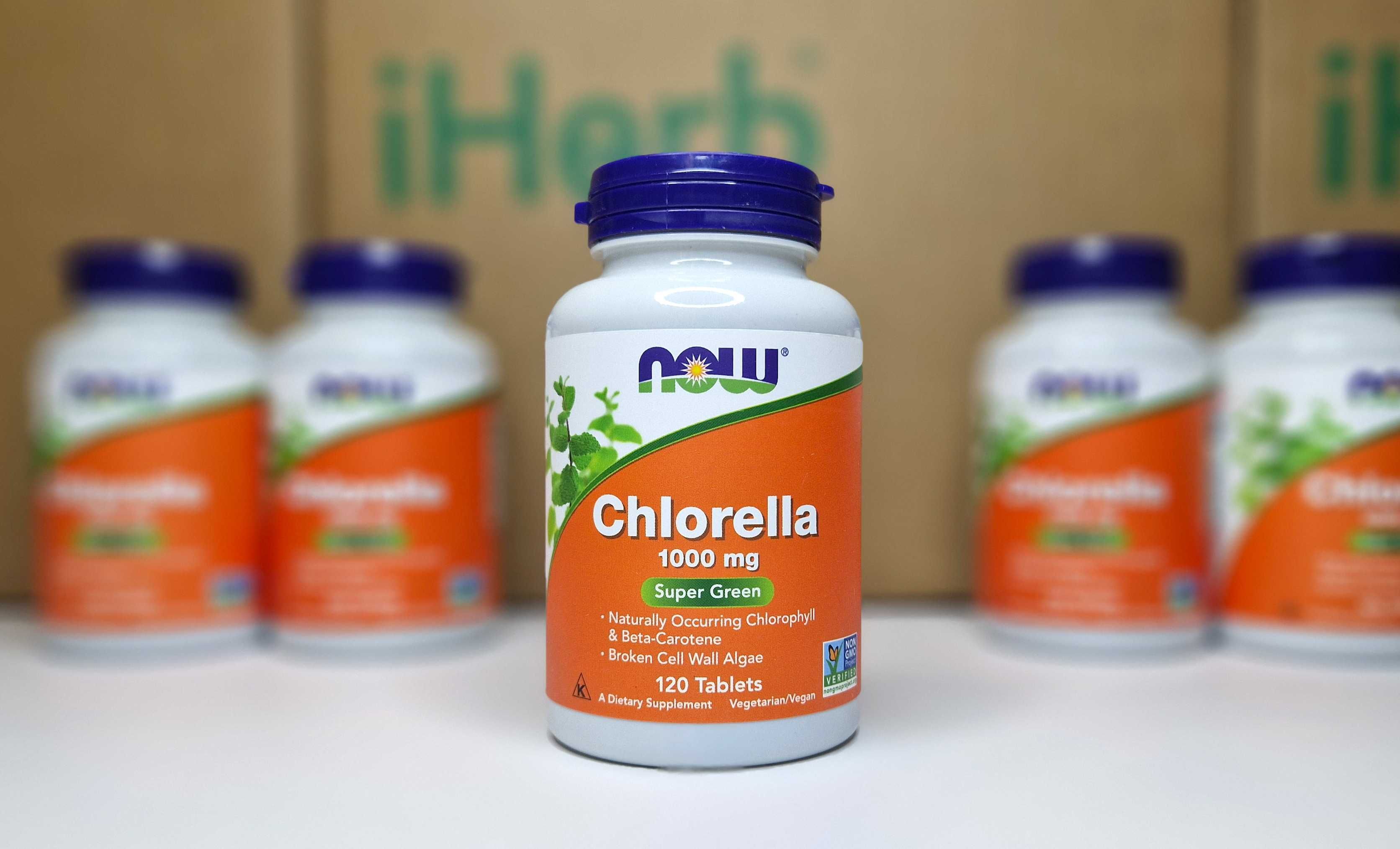 NOW Foods Chlorella, хлорела, 1000 мг, 120 таблеток. Хлорелла