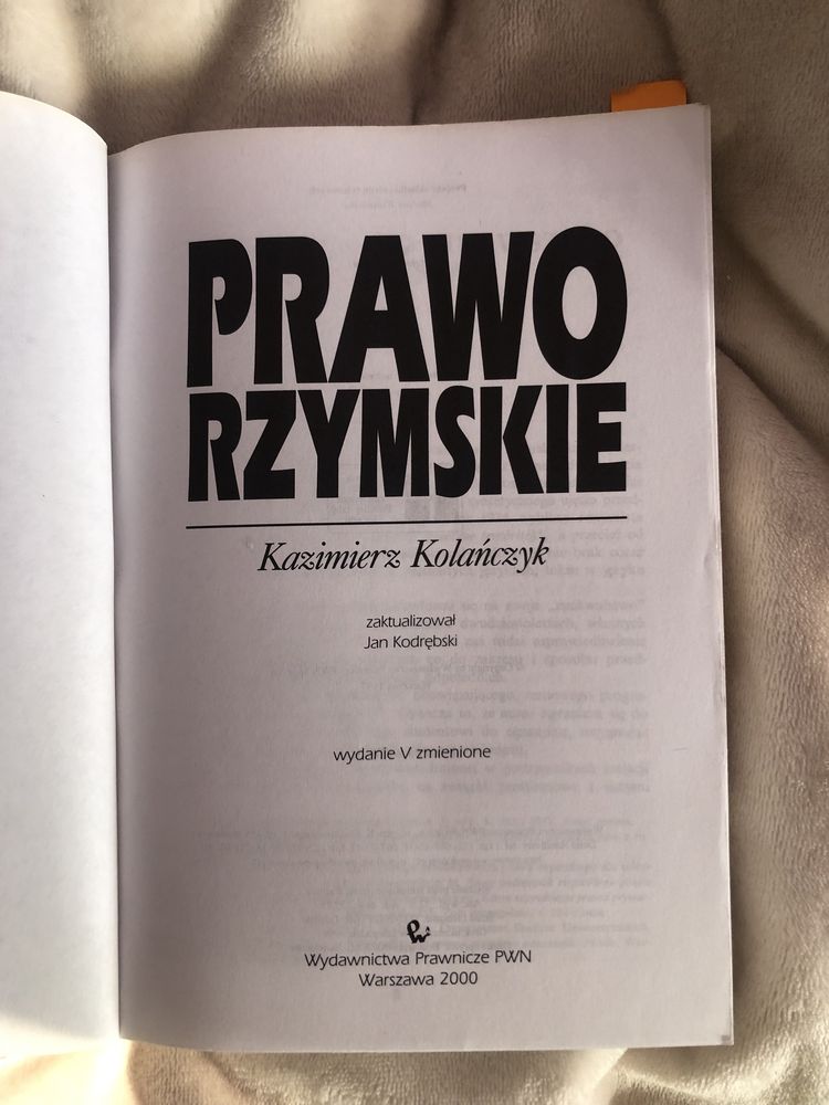 Prawo Rzymskie Kazimierz Kolańczyk