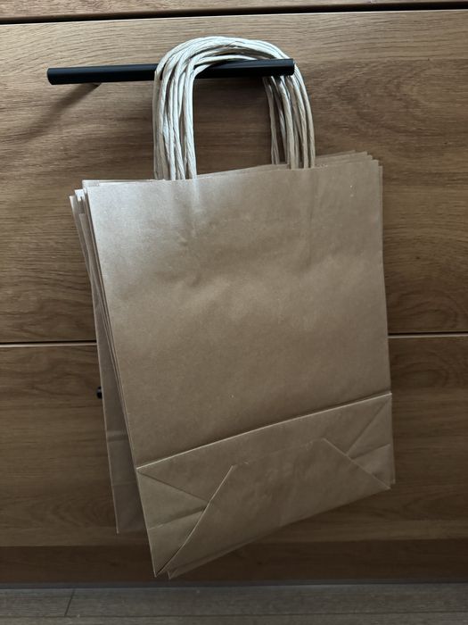 Torba Papierowa - szara 50 sztuk