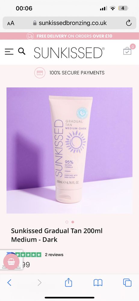 Sunkissed Gradual Tan 200ml Medium - Dark автозагар