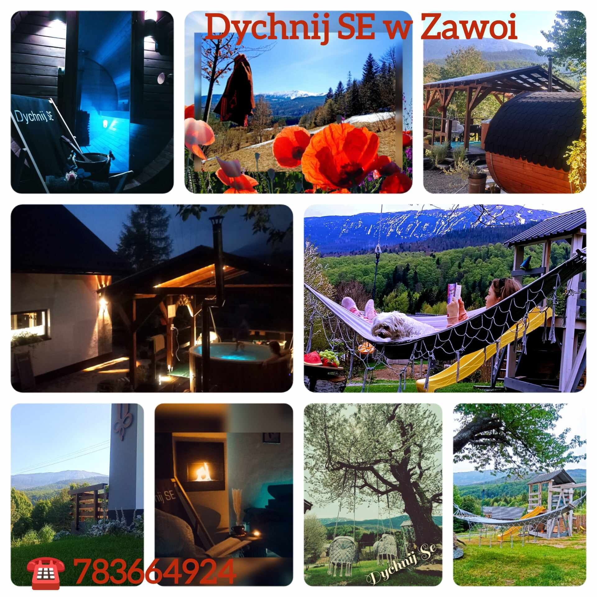 Domek Dychnij SE w Zawoi, ogrodowe SPA jacuzzi sauna