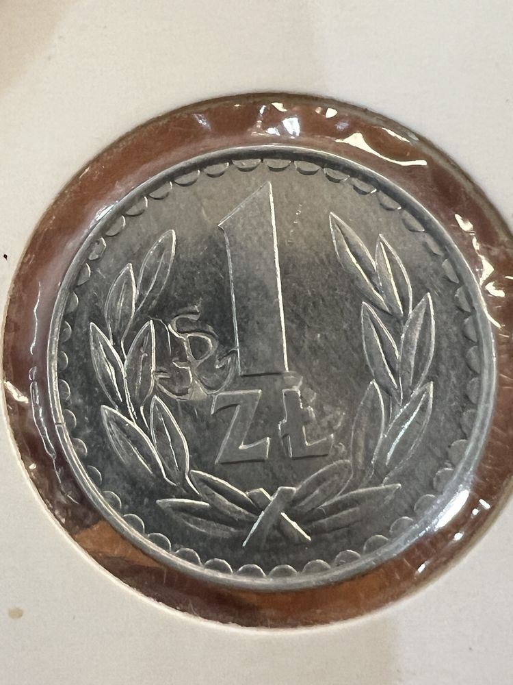 1 zloty 1984 z kontrmarką Silidarność Walcząca