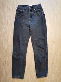 Czarne spodnie Pull&Bear 34 XS męskie fit Straight Leg mom carrot
