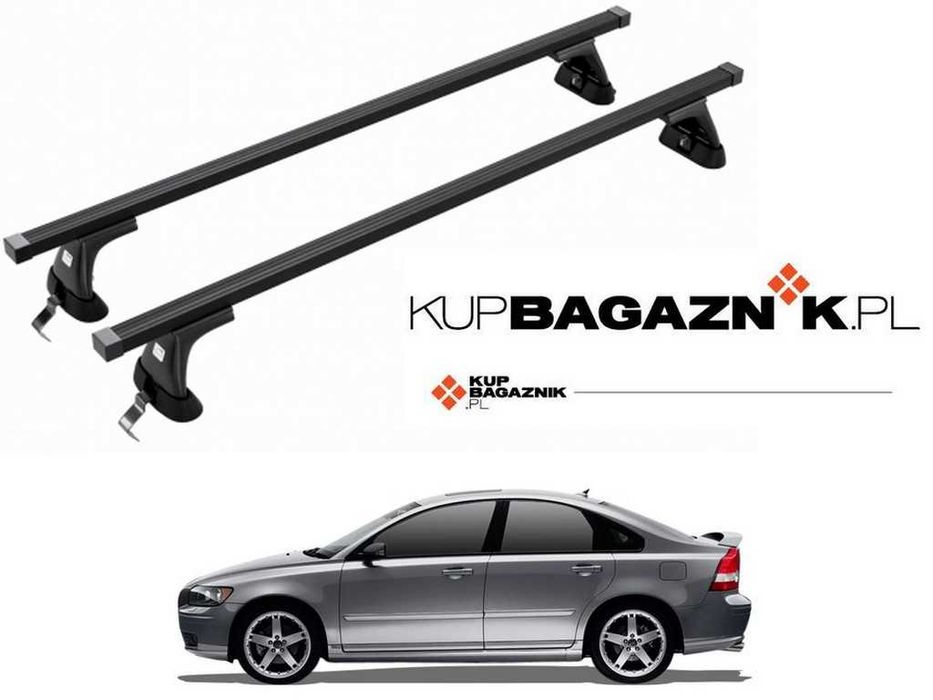 Bagażnik dachowy Volvo S40 Sedan 2004 do 2012 bazowy relingi belki