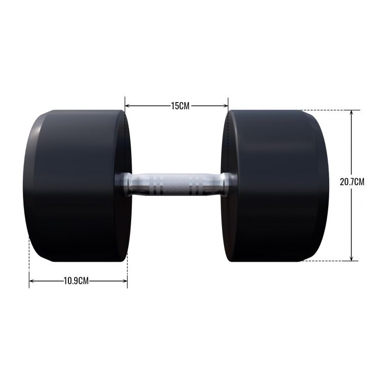 Hantla stała 37,5 kg profesjonalna, żeliwna