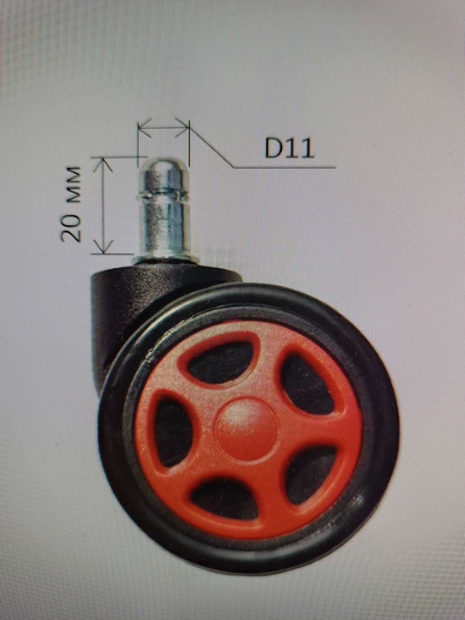 Колеса для офисного/игрового коесла d11/h20