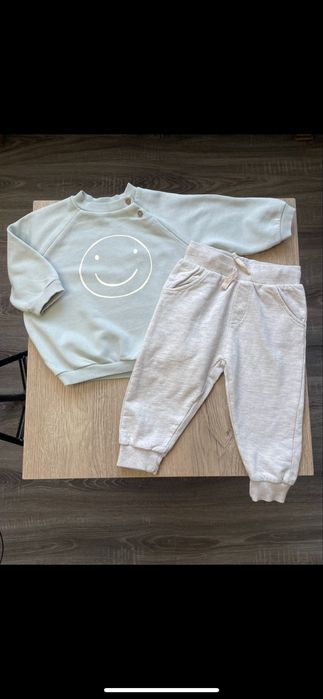 Костюм на флісі набір набор комплект 74 80 світшот штани кофта джогери