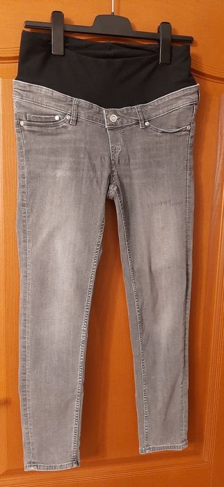 Spodnie ciążowe szare jeansy 38 H&M