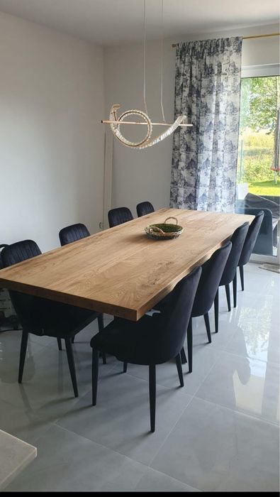 Stół drewniany dębowy jadalnia salon stelaż lity dąb, dostępny od ręki