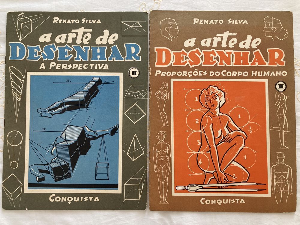 10 Revistas "A Arte de Desenhar", de Renato Silva (Vintage Anos 50)