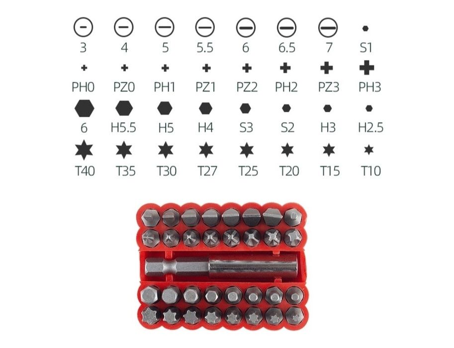 Набір біт 33шт. + подовжувач