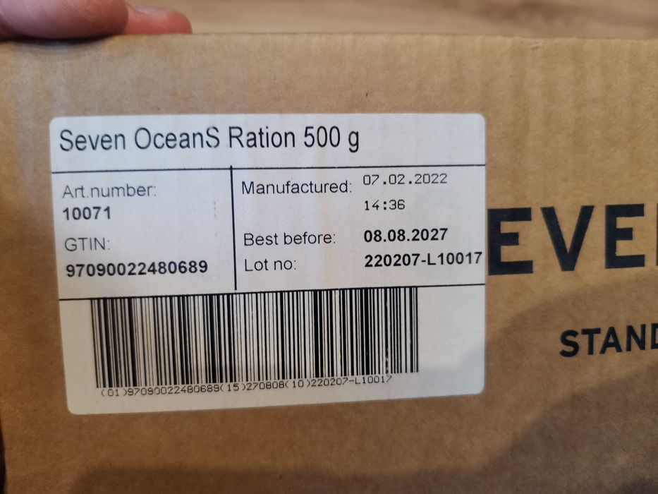 KARTON Racja żywnościowa Seven Oceans 500g x 24 GC RIEBER