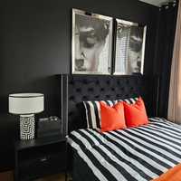 Łóżko tapicerowane glamour czarne