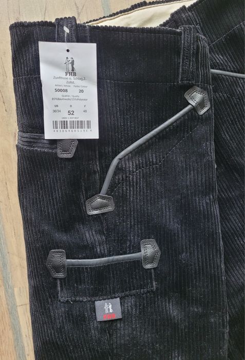 FHB spodnie sztruksowe grube