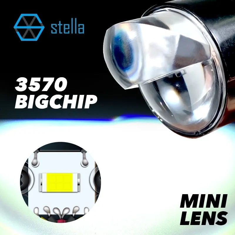 Led лампи H4 з міні лінзою Stella  BI-LED