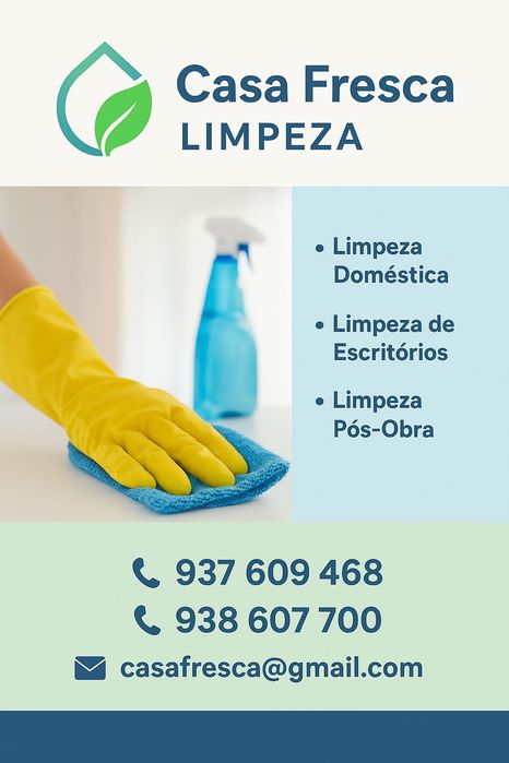Casa Fresca Limpeza - Serviços Profissionais em Coimbra