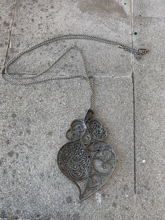 Fio com coração de viana 8 cm cordão ajustável