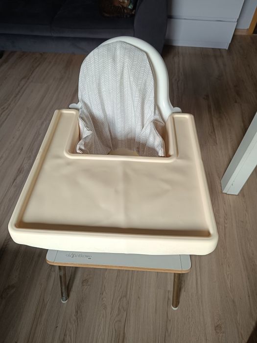 Krzesełko Ikea Antilop+ podnóżek Alaantkowe+poduszka+pasy+ mata siliko