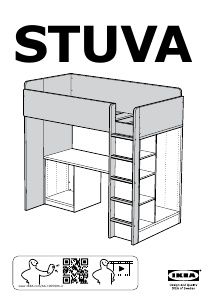 Łóżko piętrowe z biurkiem IKEA STUVA