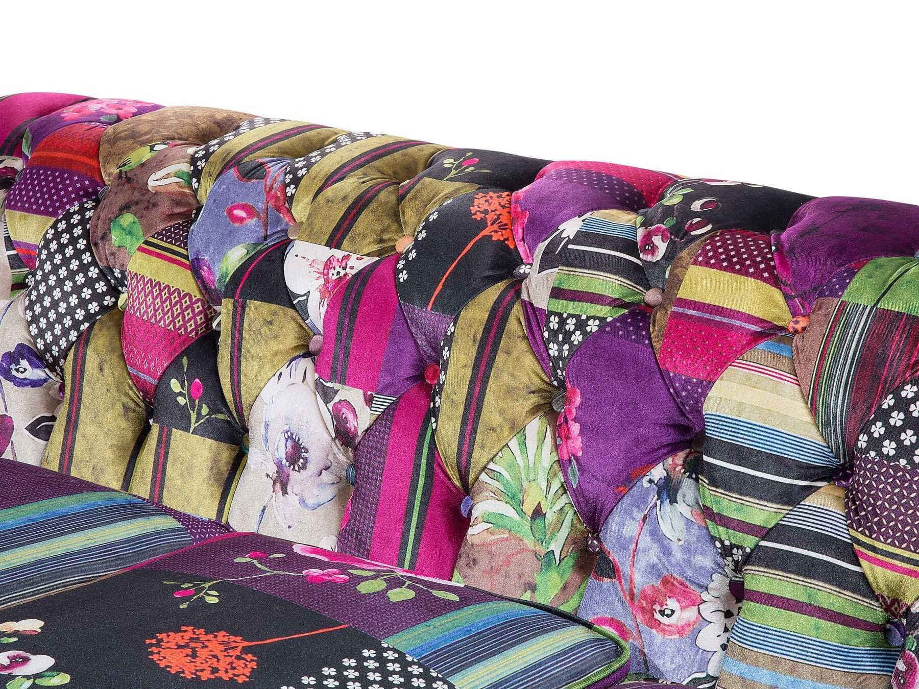 Sofa  Fioletowa dla 3 osób