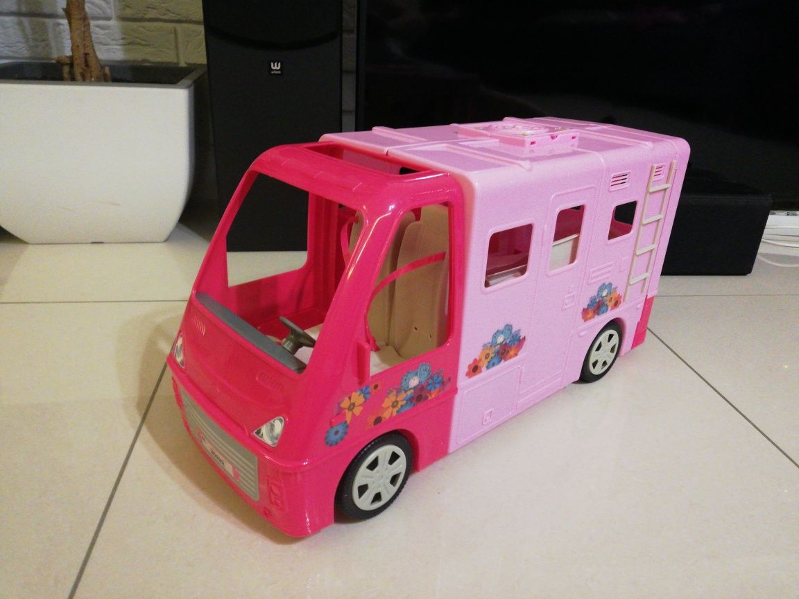 Kamper dla lalek jak Barbie różowy one two fun