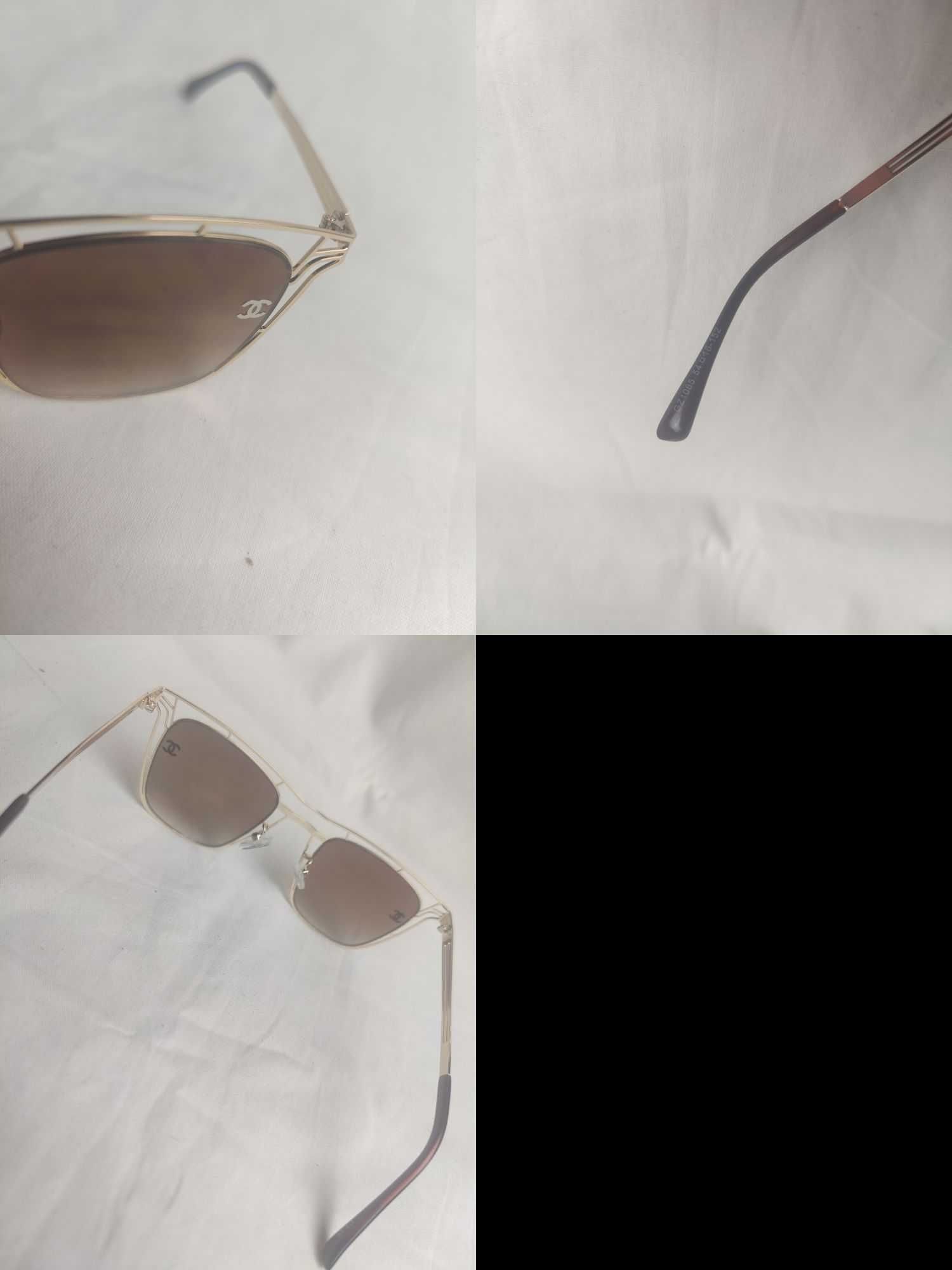 Okulary przeciwsłoneczne Dior logowane srebrne nowość lato