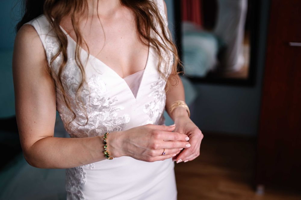 Suknia ślubna "rybka" na 170cm + obcas