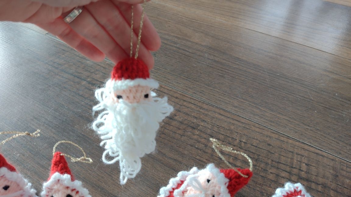 Ozdoby świąteczne handmade ręczna robota choinka Mikołaj