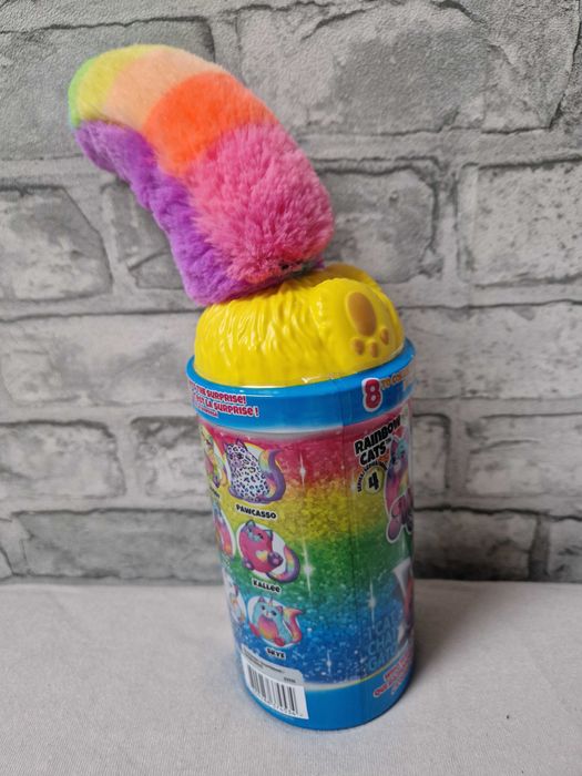 Misfittens tęczowy - pluszowy Kotek Maskotka niespodzianka