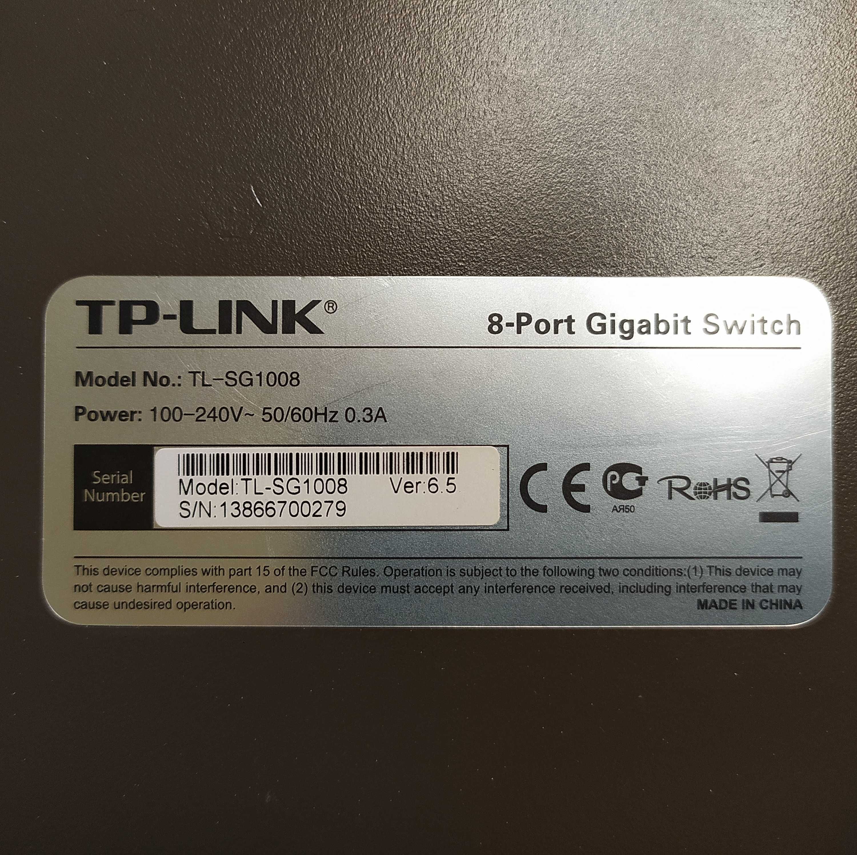 Коммутатор TP-LINK TL-SG1008