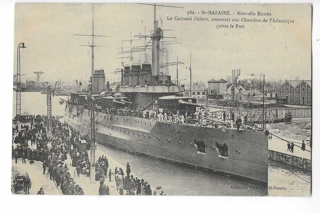 Pancernik DIDEROT w St. Nazaire - marynistyka - statek - Francja