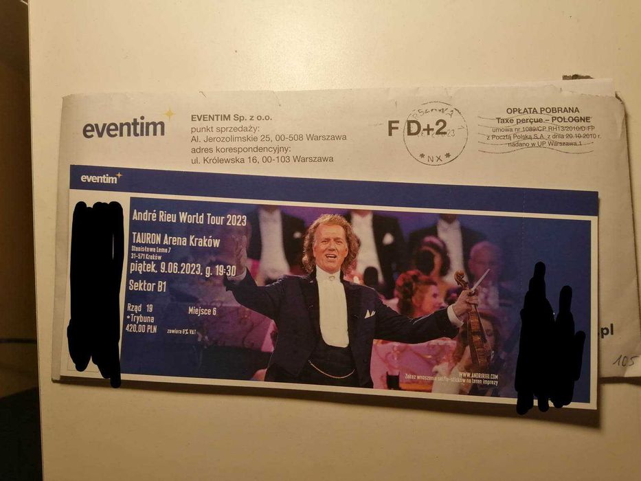 Bilet na koncert André Rieu KRAKÓW 09.06.23r.