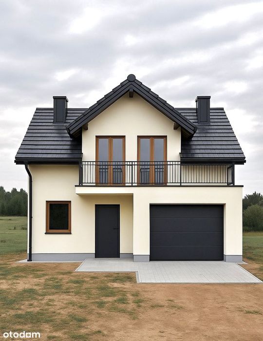 Nowy DOM wolnostojący 123 m2, 5 pokoi, działka 6,32a - Słomiróg