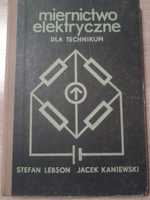 Książka Miernictwo elektryczne Dla Technikum S.Lebson J.Kaniewski