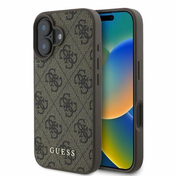 Etui Guess do iPhone 16 Hardcase Classic Brown