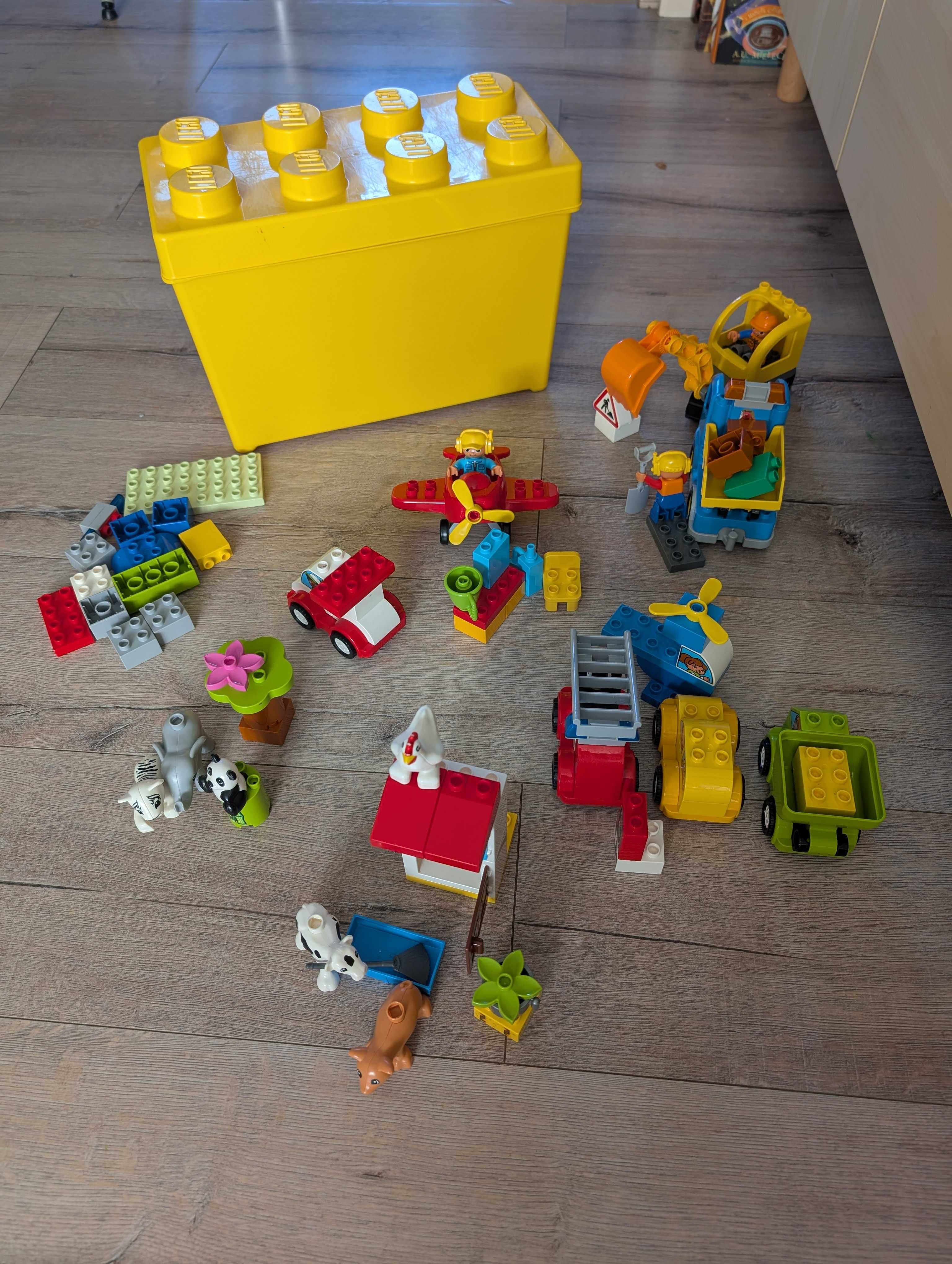 Lego Duplo - różne zestawy + duży pojemnik Lego Classic
