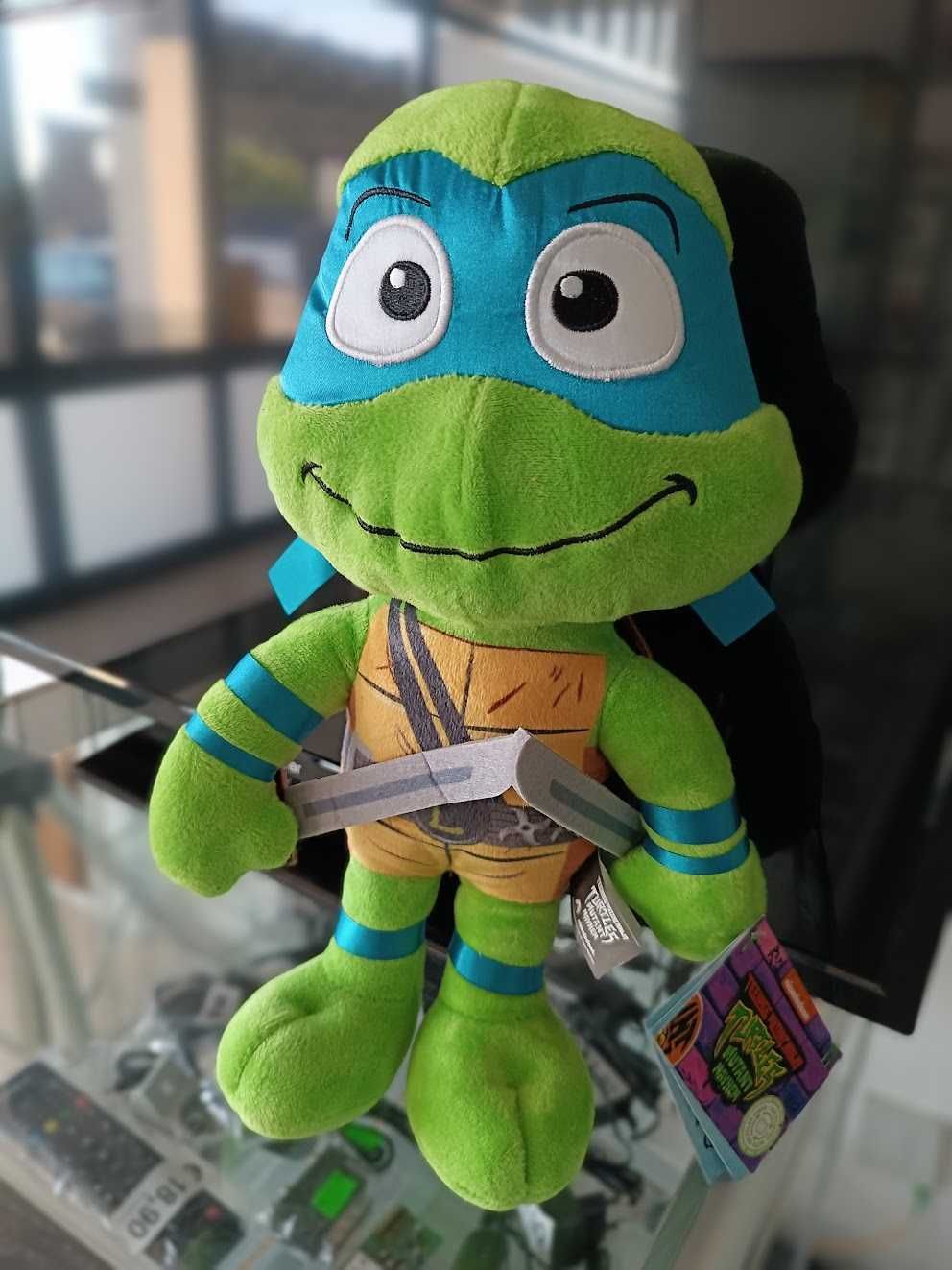 Novidade:Peluche Tartarugas Ninja Leonardo 30cm